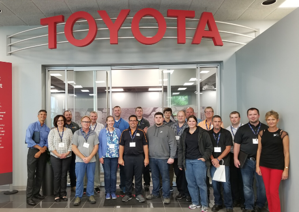 Photo of MTS group visiting Toyota plant in Kentucky